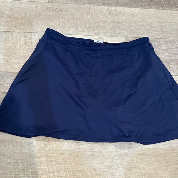 LANDS END WOMENS NAVY BLUE SWIM SKIRT SIZE 8 - Picture 2 of 7